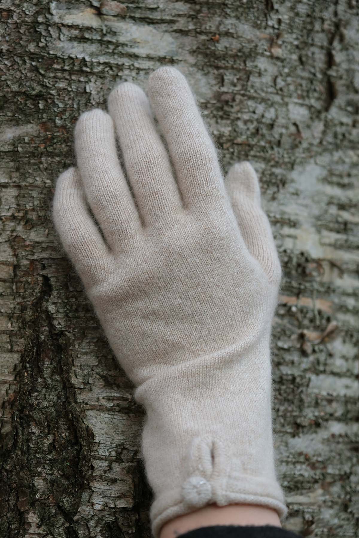 Cream Cashmere Gloves