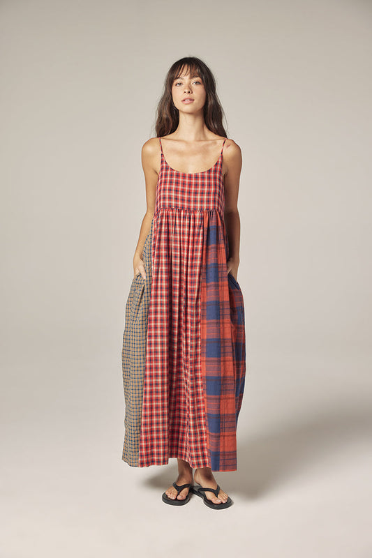 Contrast Midi Dress