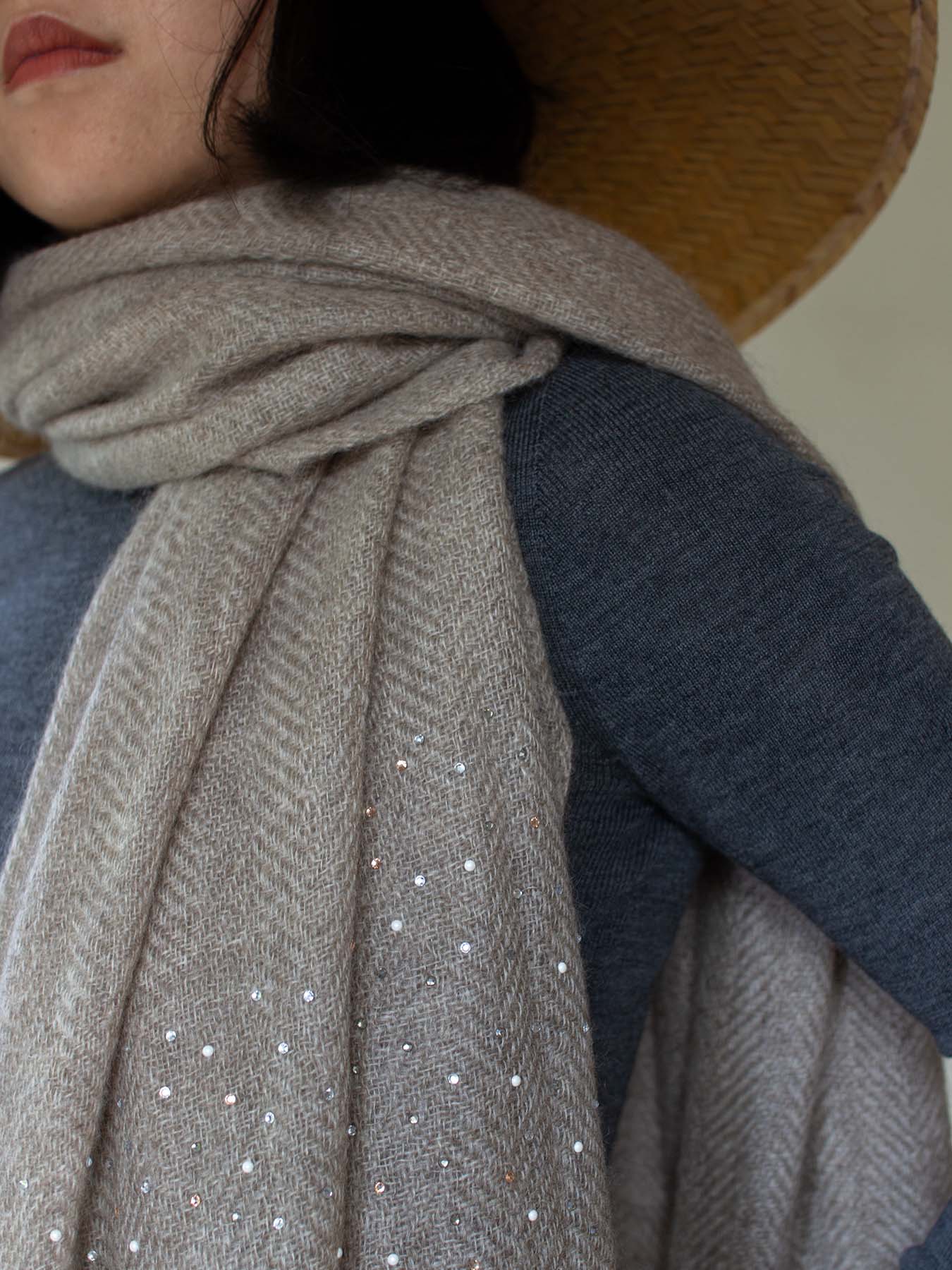 Diamante Cashmere Shawl