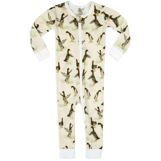 Ducks Organic Zipper Pajama