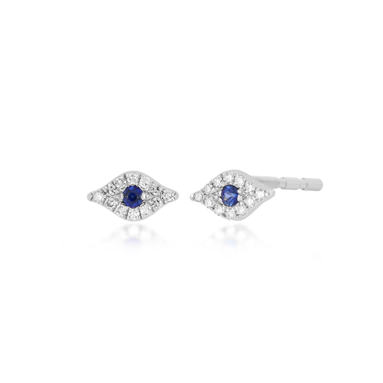 Diamond Mini Evil Eye Stud Earrings
