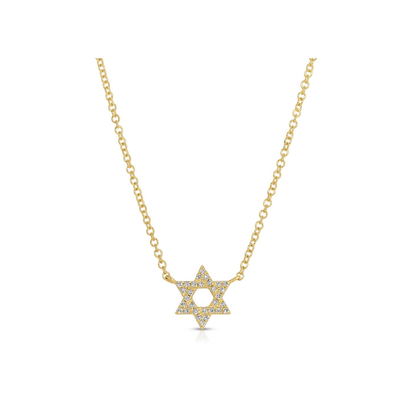Diamond Star of David Necklace