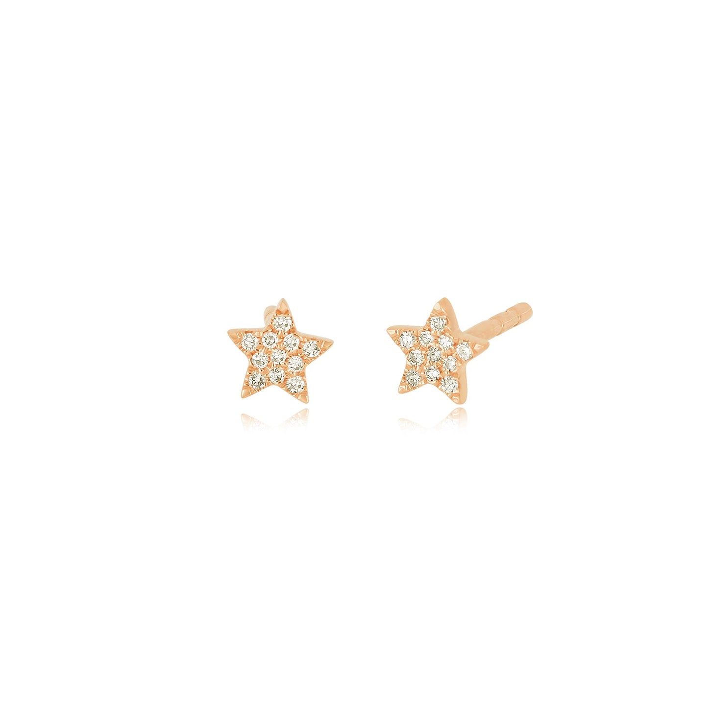 Diamond 5 Point Star Earrings