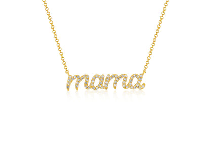 Mama Cursive Necklace