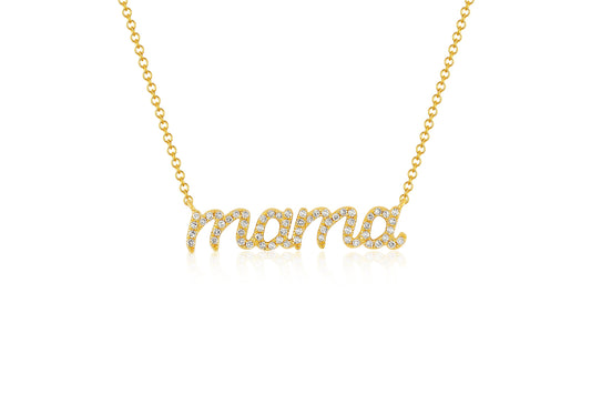 Mama Cursive Necklace