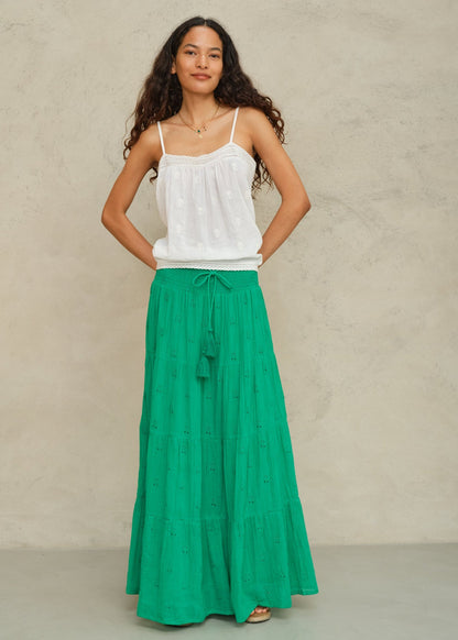Frani Embroidered Maxi Skirt