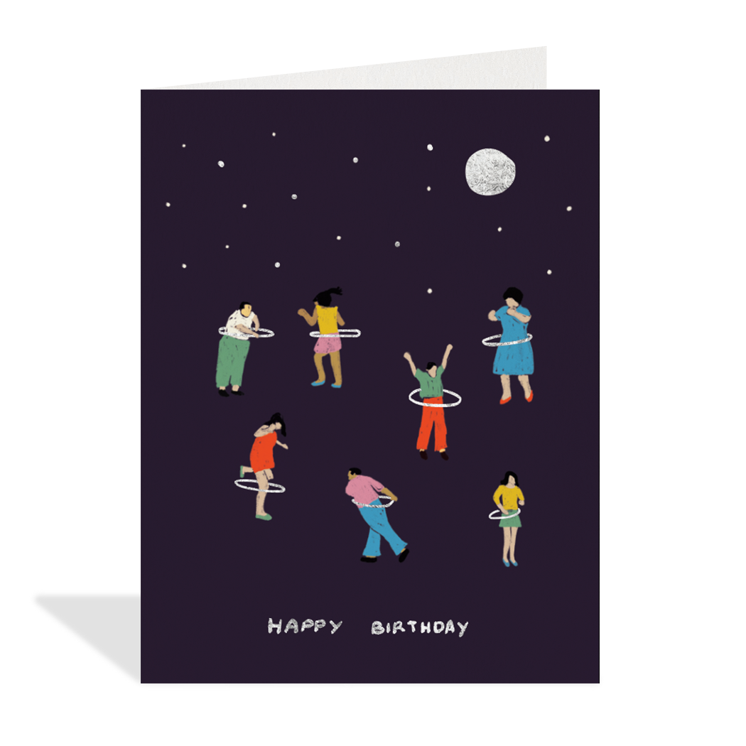 Hula Hoop Birthday Card