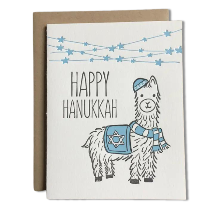 Hanukkah Llama Card