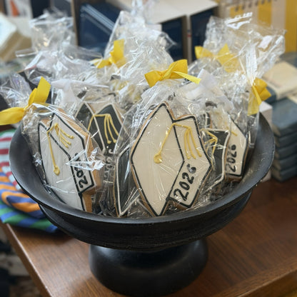 Black Graduation Cap Cookie
