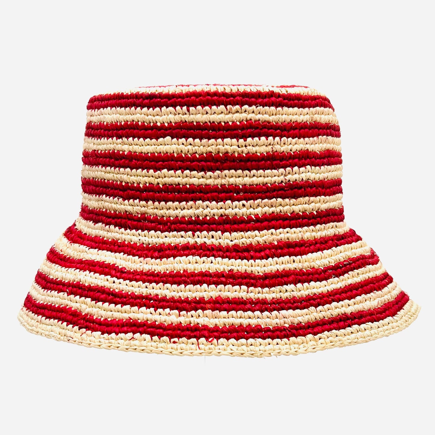 Stripe Beau Raffia Bucket Hat