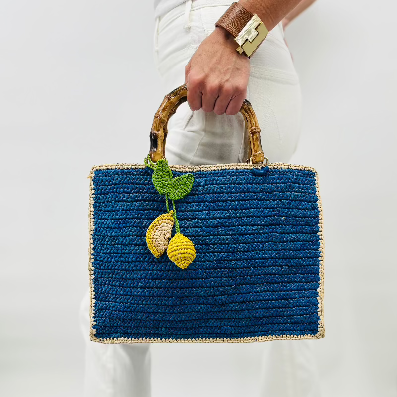 Piper Bamboo Raffia Bag
