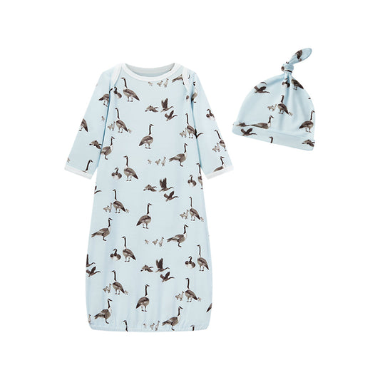 Goose Organic Cotton Gown and Hat Set