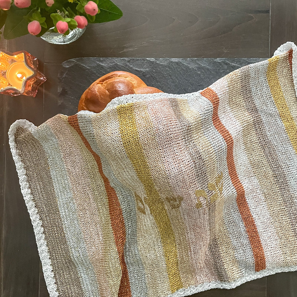 Striped Challah Cover