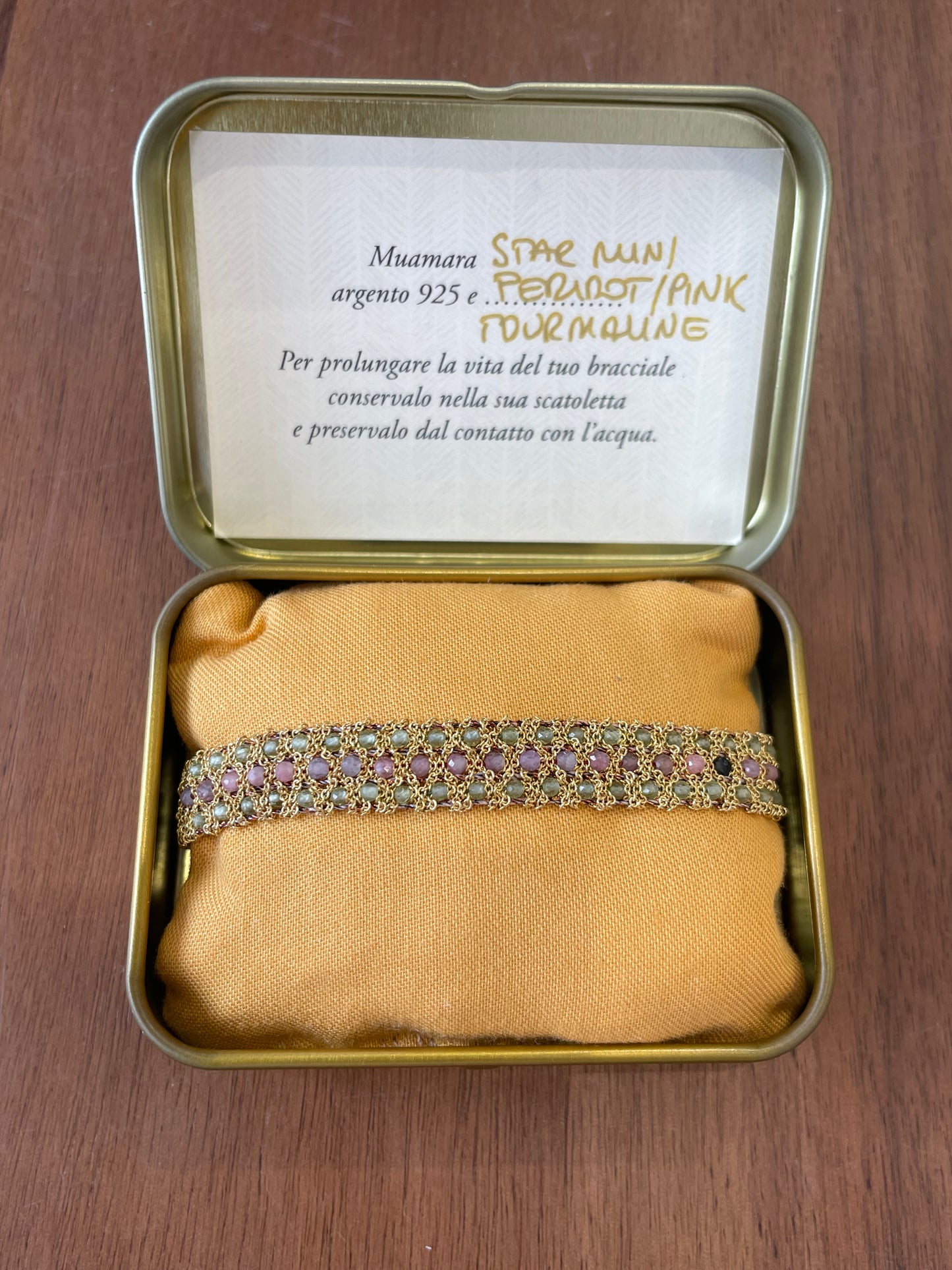 Muamara Star Mini Peridot / Pink Tourmaline Bracelet