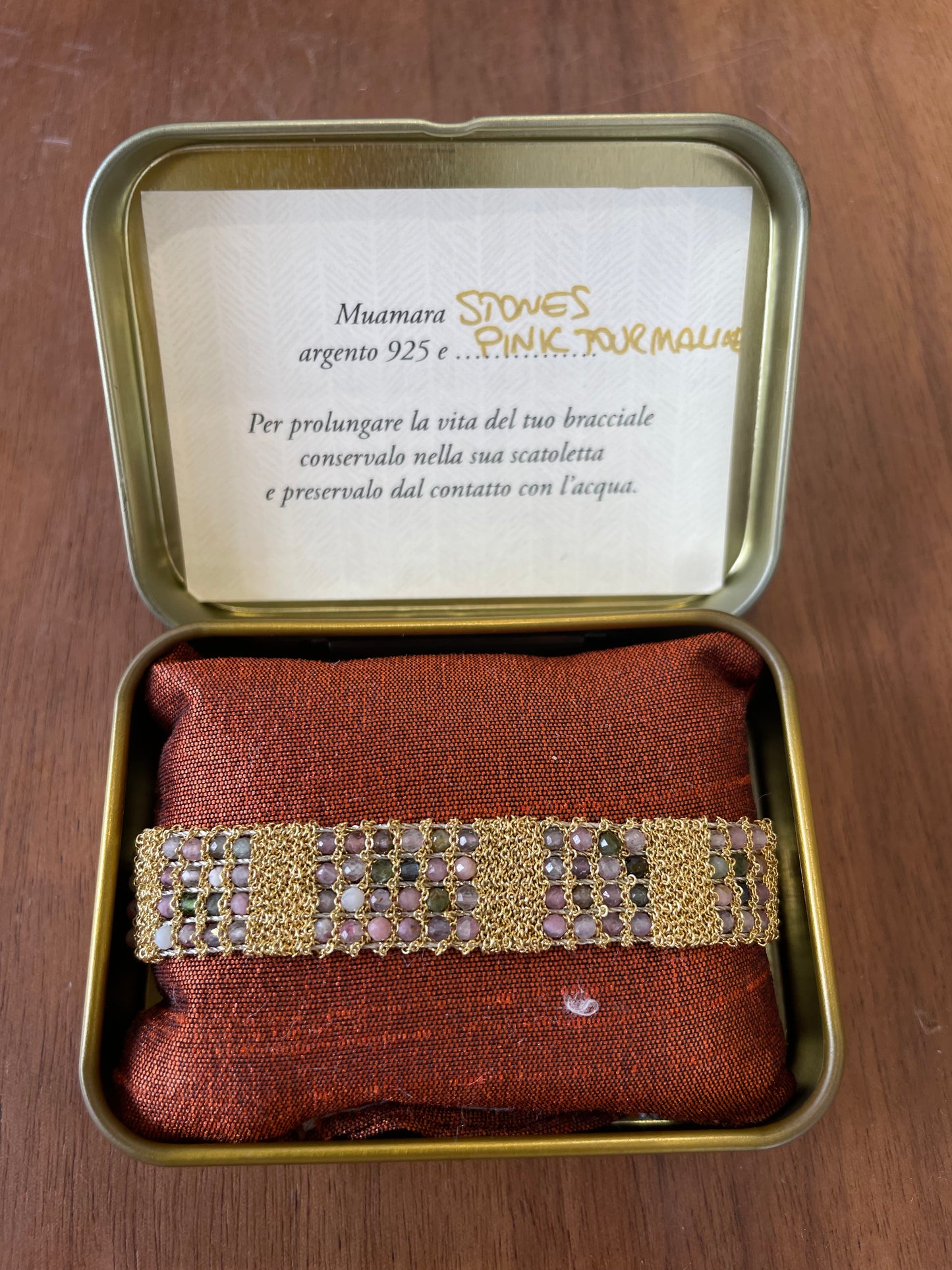 Muamara Jaipur Pink Tourmaline Bracelet