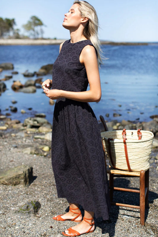 Wide Hem Eyelet Skirt