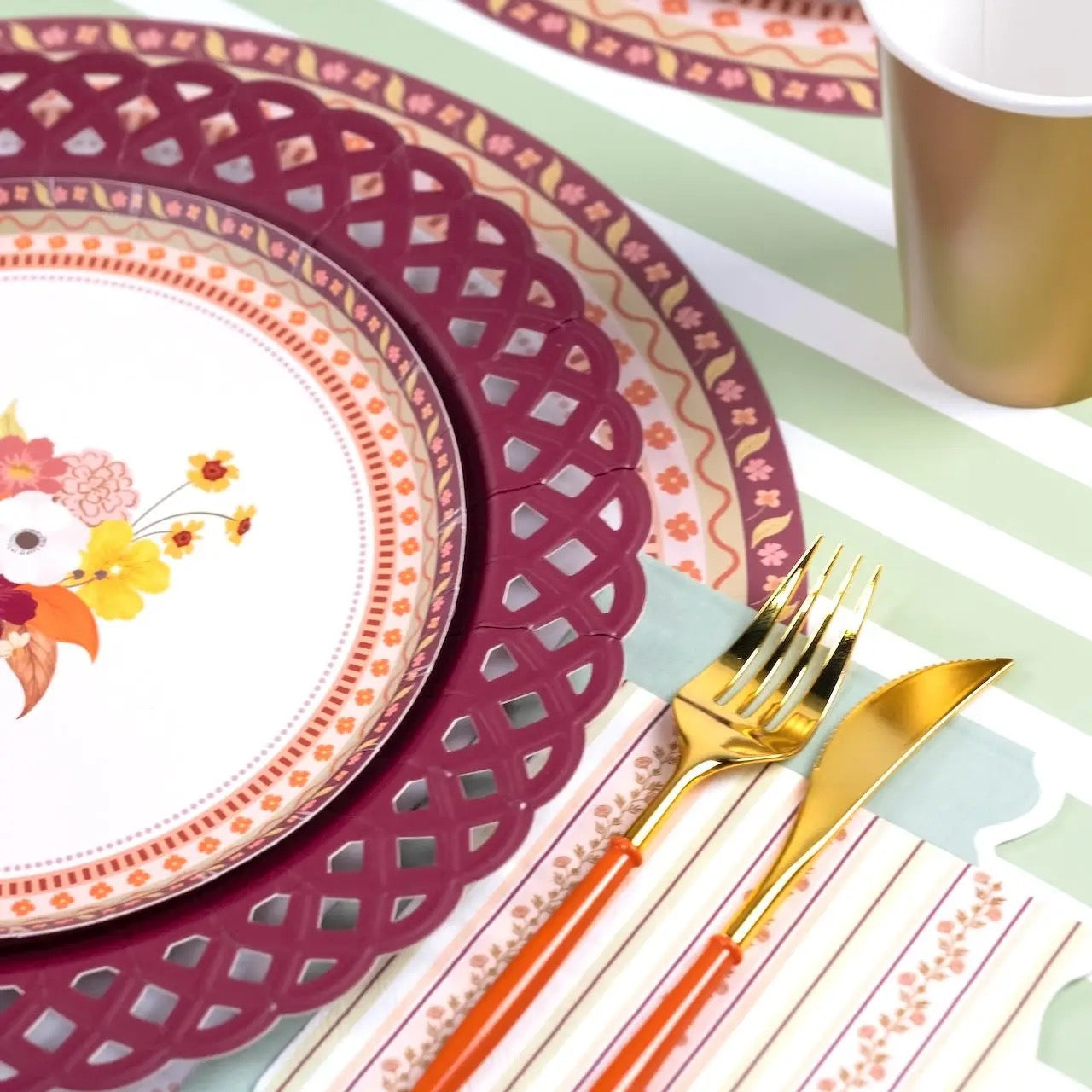 Basketweave Dinner Plates