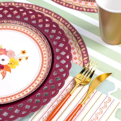 Basketweave Dinner Plates