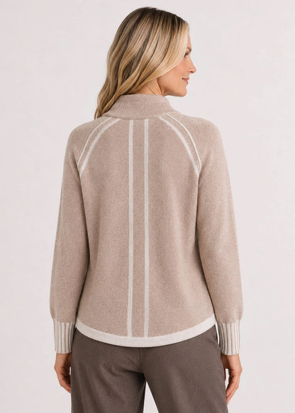 Two-Tone Zip Up