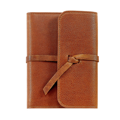 Leather-Wrapped Refillable Custom Journal - 7"