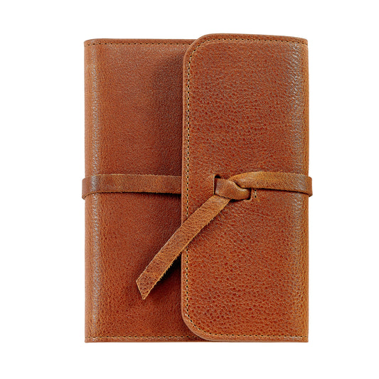 Leather-Wrapped Refillable Custom Journal - 7"