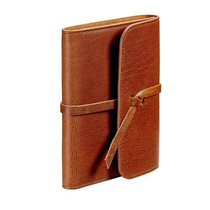 Leather-Wrapped Refillable Custom Journal - 7"