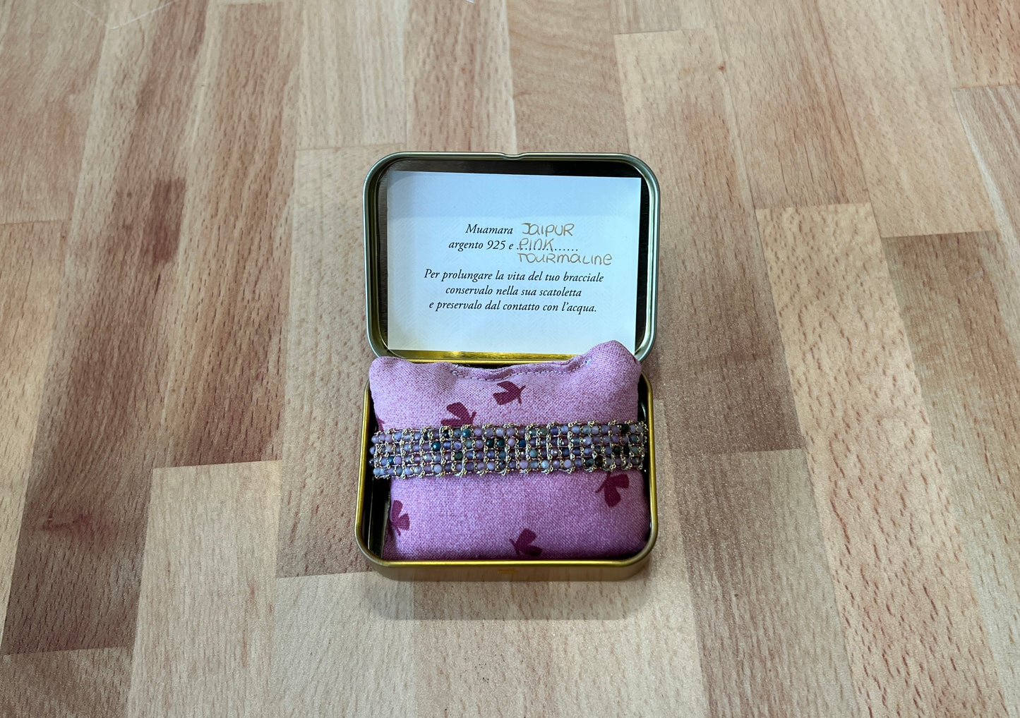 Muamara Jaipur Pink Tourmaline Bracelet