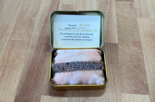 Muamara Jaipur Pink Tourmaline/Tanzanite Bracelet