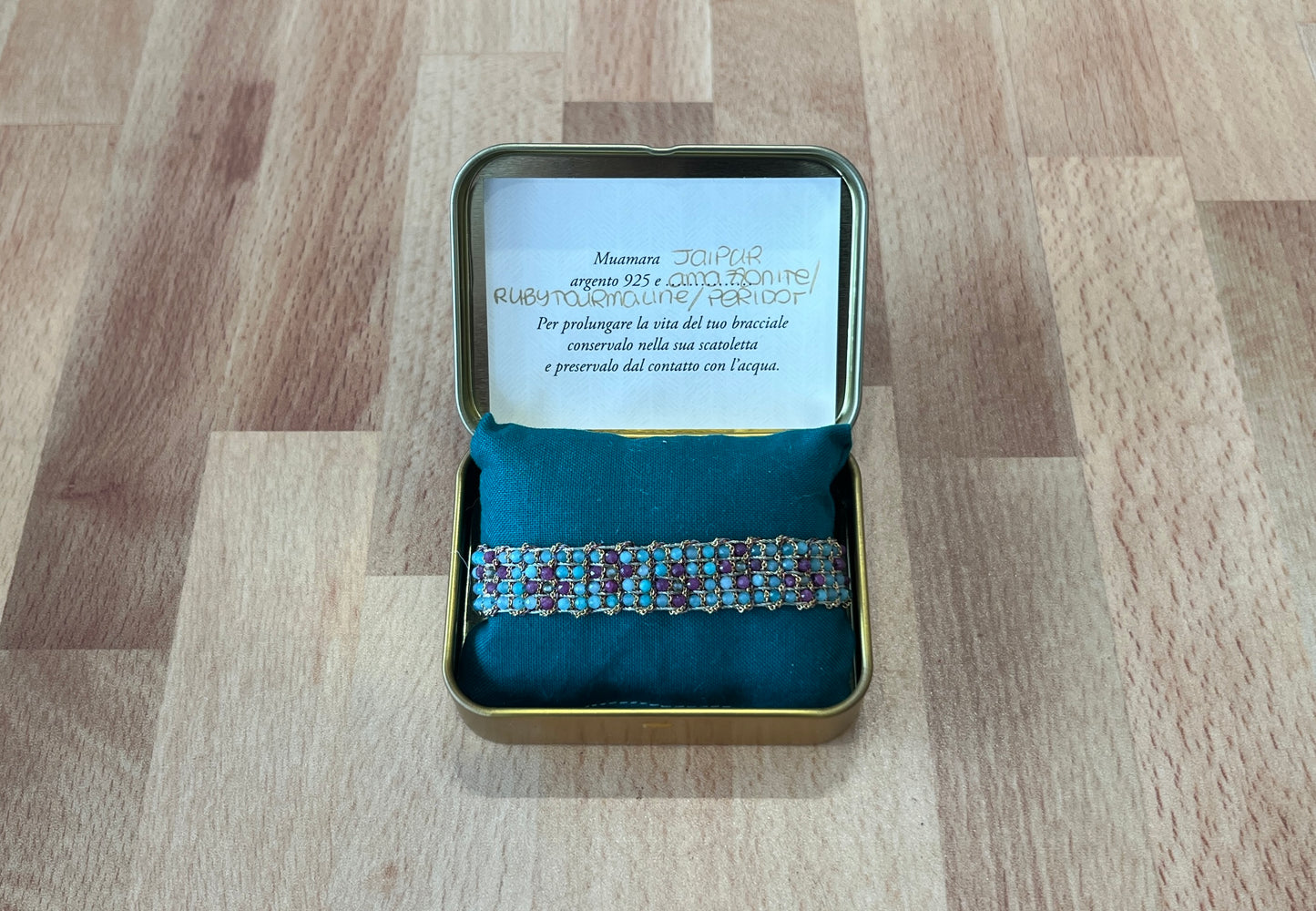 Muamara Jaipur Amazonite/Ruby Tourmaline/Peridot Bracelet