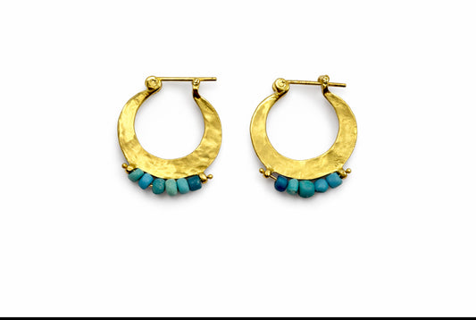 Antique Afghan Turquoise Earrings