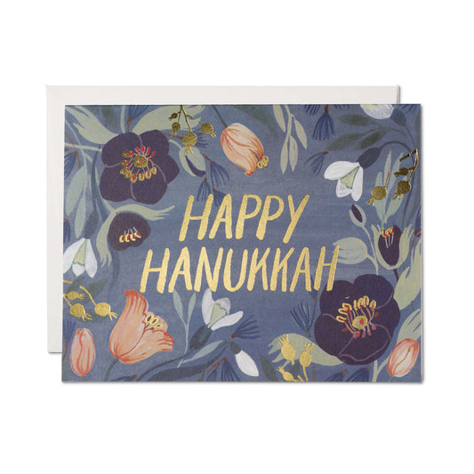 Hanukkah Flowers Card