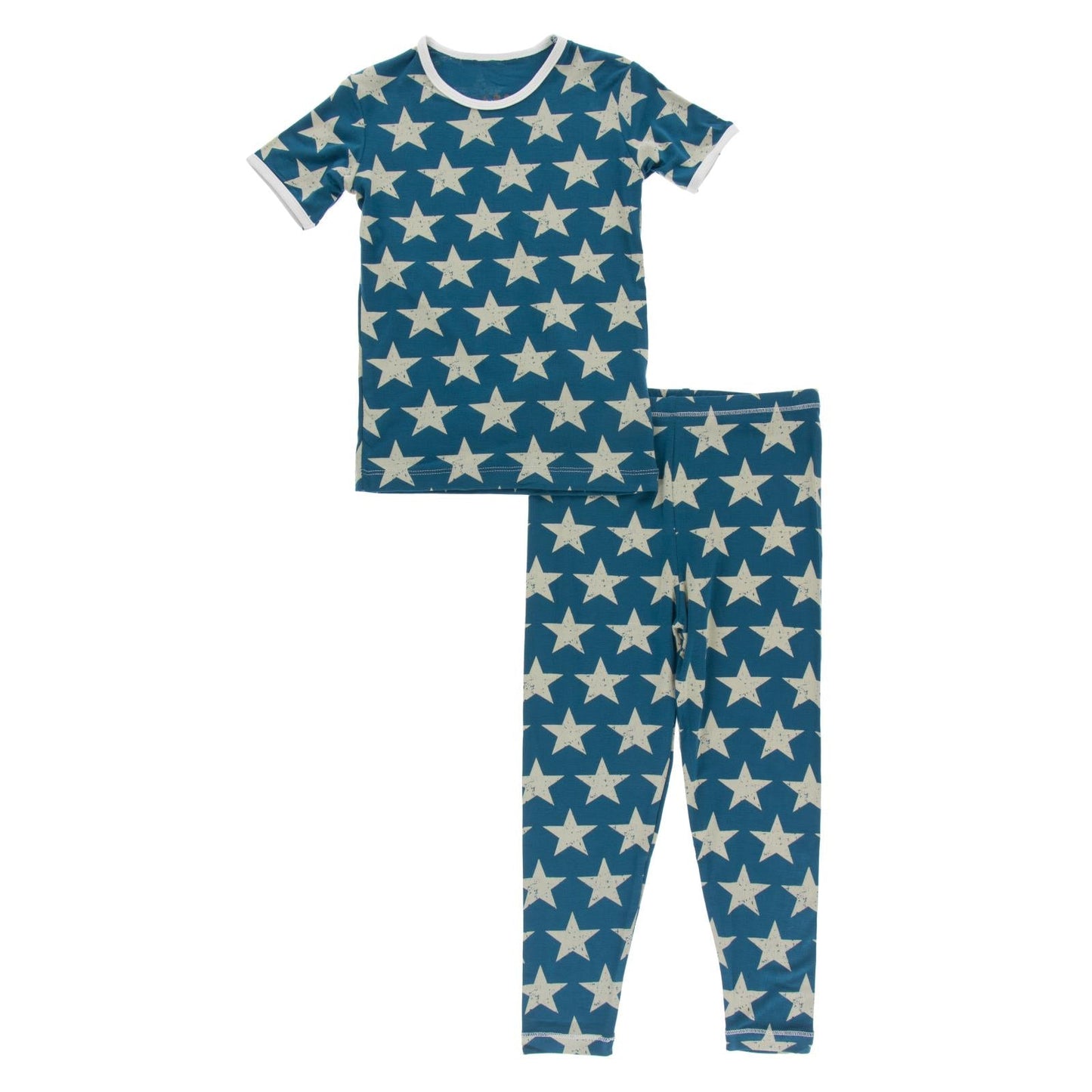 Short Sleeve Pajama Set in Vintage Stars