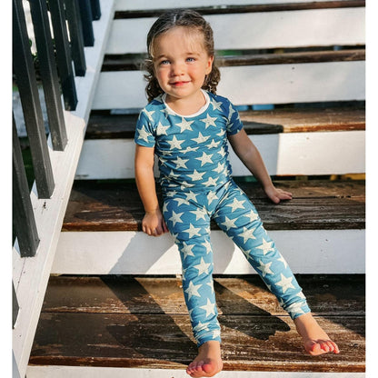 Short Sleeve Pajama Set in Vintage Stars
