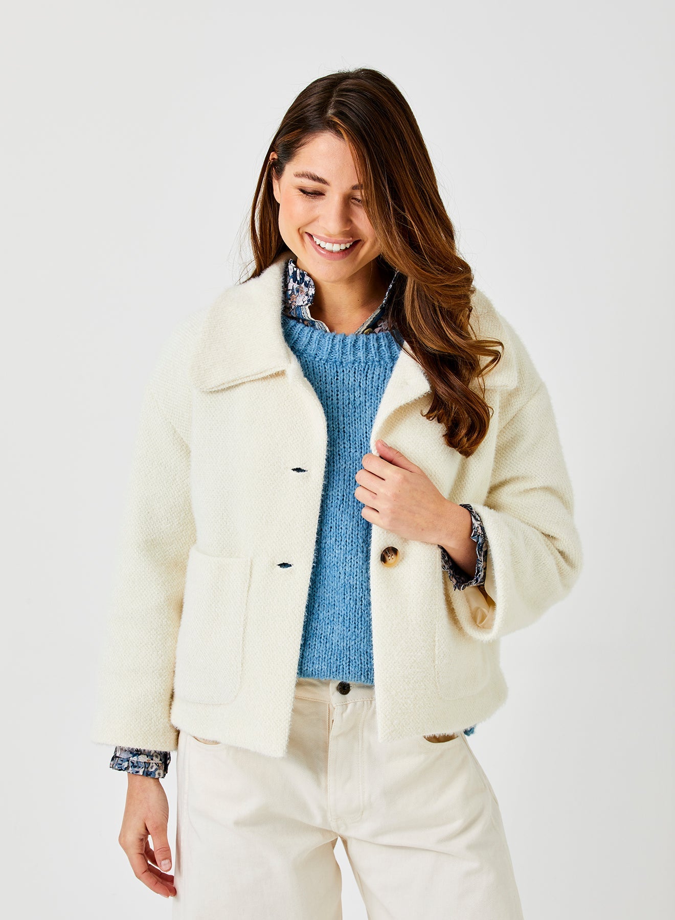 Noah Fluffy Jacket with Front Pockets