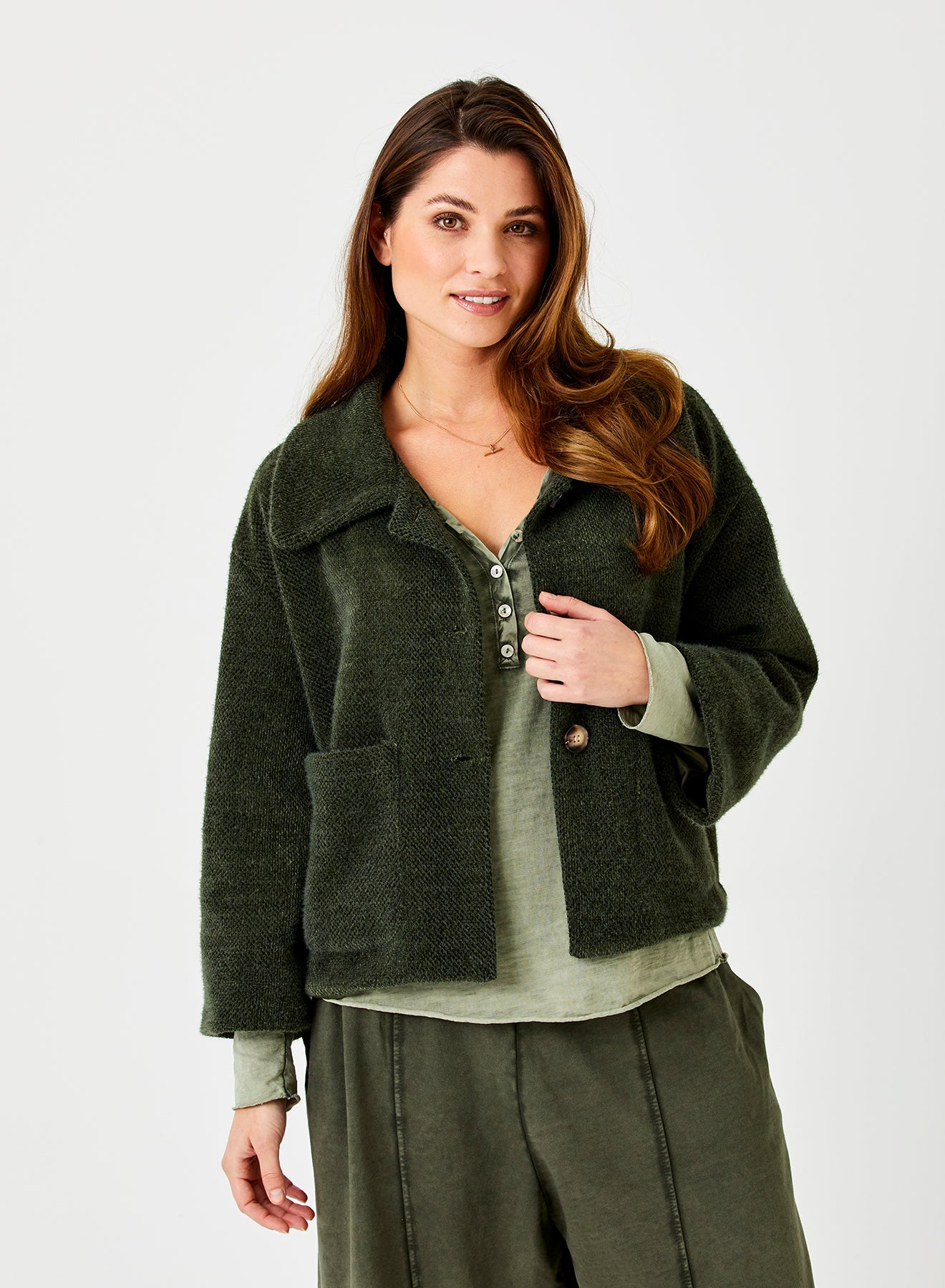 Noah Fluffy Jacket with Front Pockets