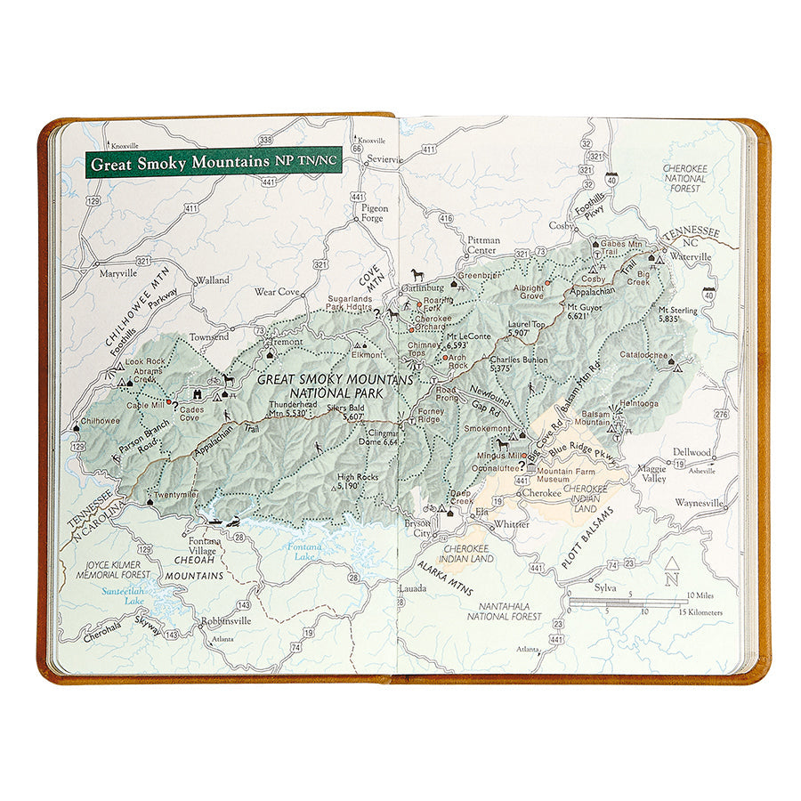 National Parks Pocket Atlas - Leather Bound