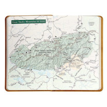 National Parks Pocket Atlas - Leather Bound