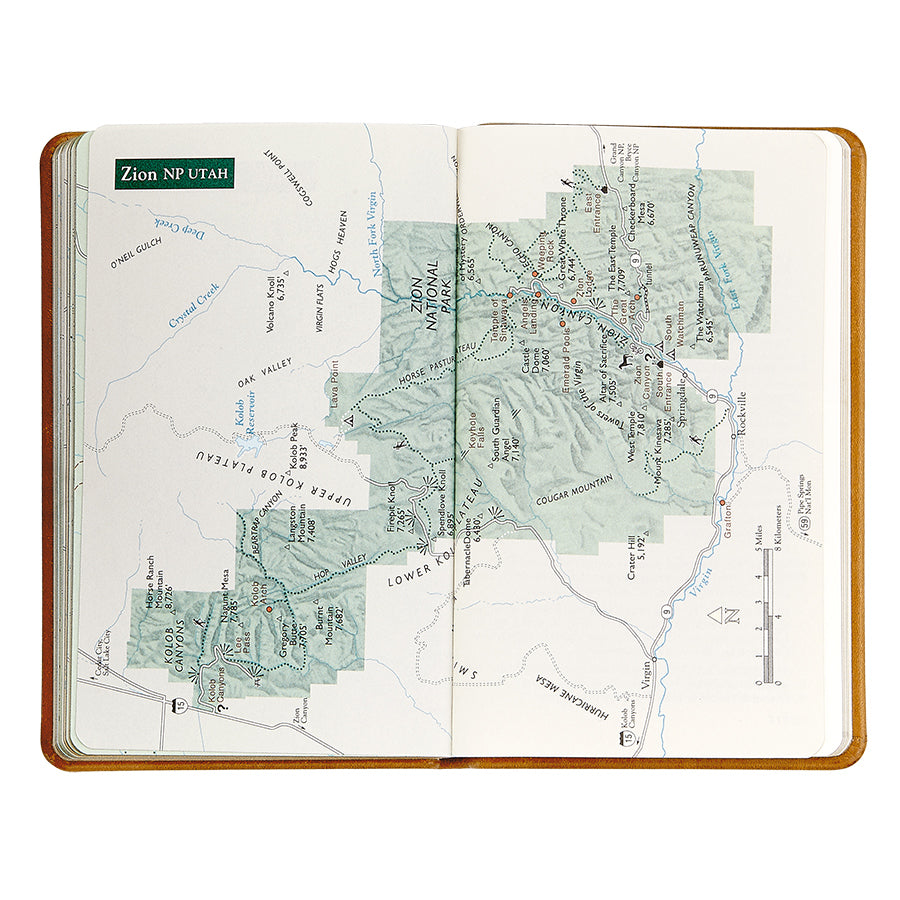 National Parks Pocket Atlas - Leather Bound
