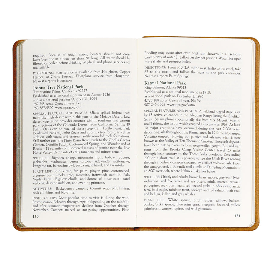 National Parks Pocket Atlas - Leather Bound
