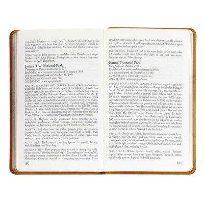 National Parks Pocket Atlas - Leather Bound
