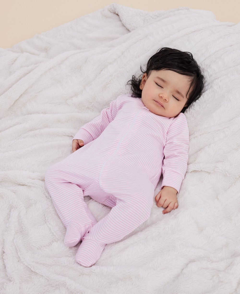 Stripes Footie with Zip