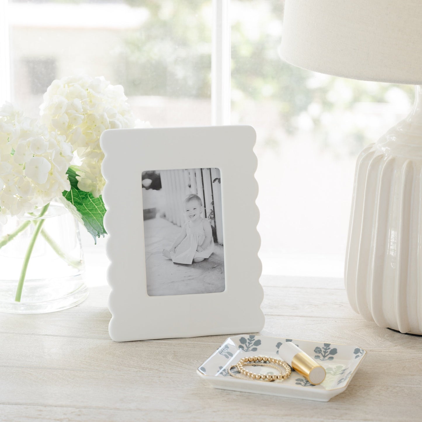 Slate Floral Trinket Tray