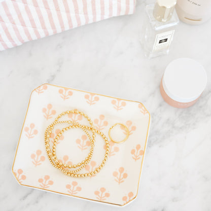 Rose Floral Trinket Tray
