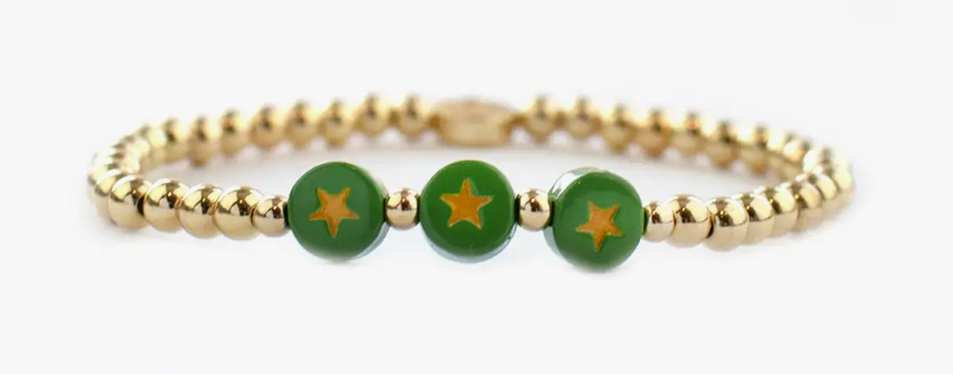 Beaded Ball Star Bracelet