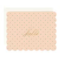 Hello Dot Scalloped Card