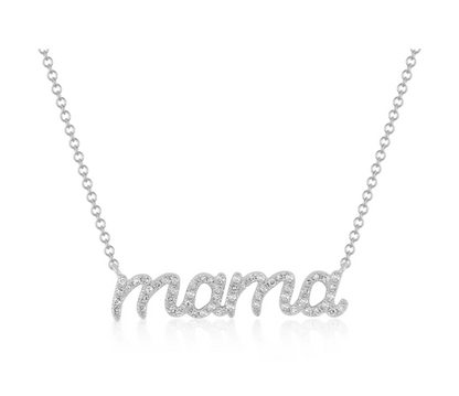 Mama Cursive Necklace