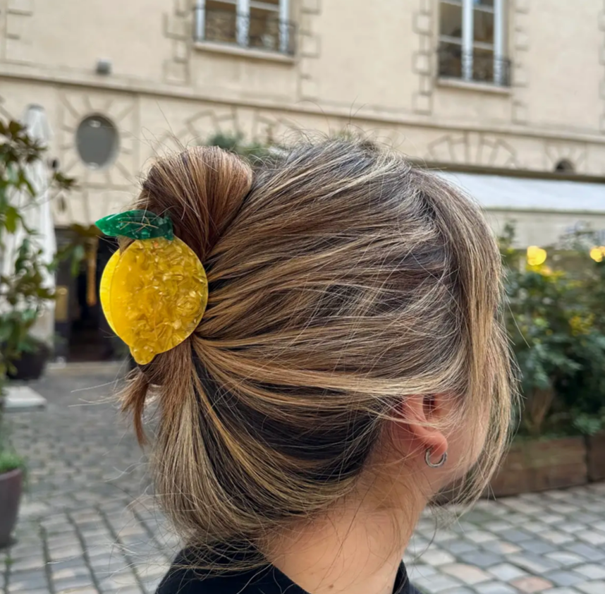 Hand-Painted Lemon Clip