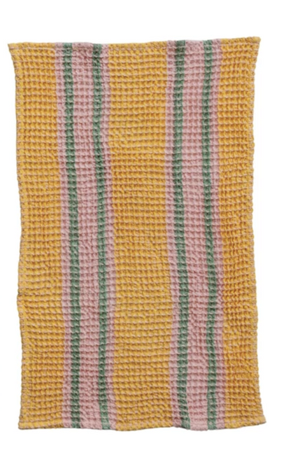 Striped Waffle Tea Towel