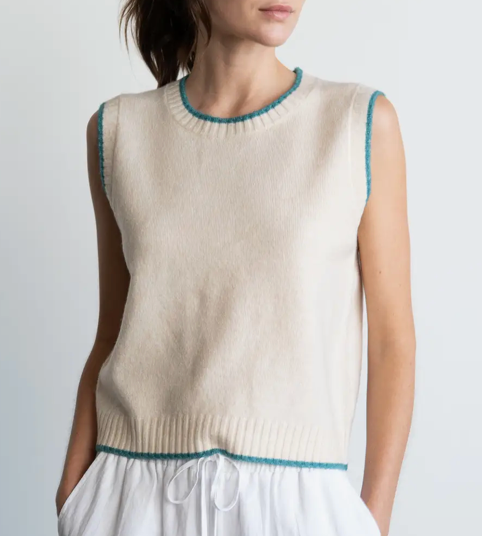 Contrast Trim Knit Tank