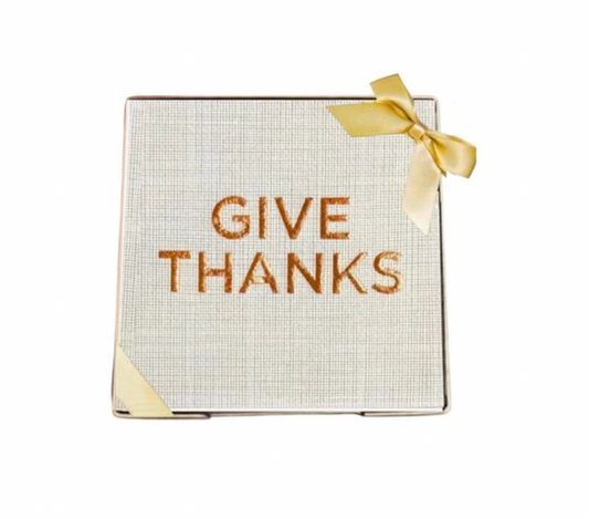 Give Thanks Brass Hostess Set